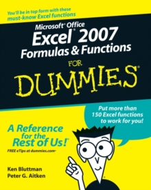 Microsoft Office Excel 2007 Formulas and Functions For Dummies, Paperback Book Microsoft Office Excel 2007 Formulas and Functions For Dummies, Paperback Book