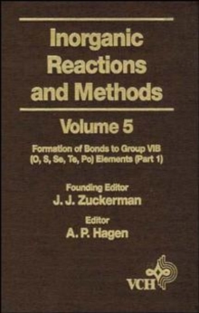 Inorganic Reactions and Methods, The Formation of Bonds to Group VIB (O, S, Se, Te, Po) Elements (Part 1)