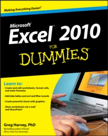 Excel 2010 For Dummies, Paperback Book Excel 2010 For Dummies, Paperback Book