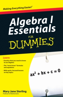 Algebra I Essentials for Dummies, Paperback Book Algebra I Essentials for Dummies, Paperback Book