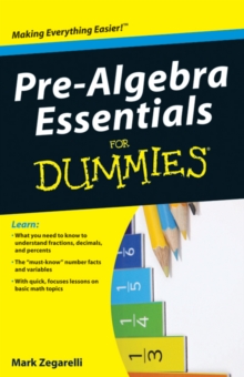 Pre-algebra Essentials for Dummies, Paperback Book Pre-algebra Essentials for Dummies, Paperback Book