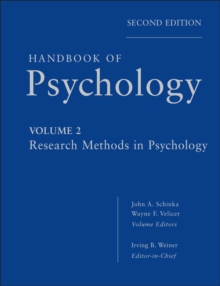 Handbook of Psychology : Research Methods in Psychology, Hardback Book Handbook of Psychology : Research Methods in Psychology, Hardback Book