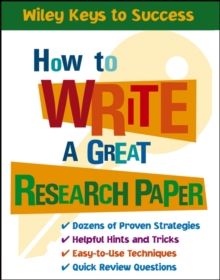 How to Write a Great Research Paper, Paperback / softback Book How to Write a Great Research Paper, Paperback / softback Book