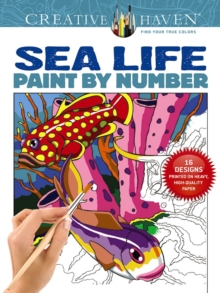 Creative Haven Sea Life Paint by Number, Paperback Book Creative Haven Sea Life Paint by Number, Paperback Book