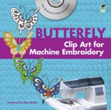 Butterfly Clip Art for Machine Embroidery, Mixed media product Book Butterfly Clip Art for Machine Embroidery, Mixed media product Book