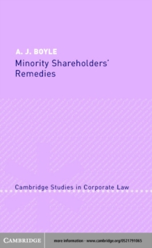 Minority Shareholders' Remedies