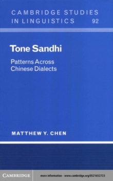 Tone Sandhi : Patterns across Chinese Dialects