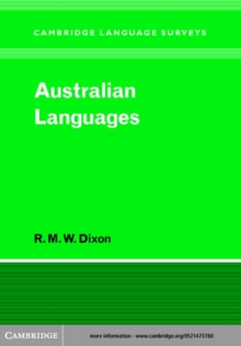 Australian Languages : Their Nature and Development