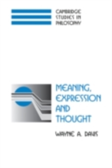 Meaning, Expression and Thought