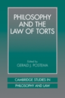 Philosophy and the Law of Torts