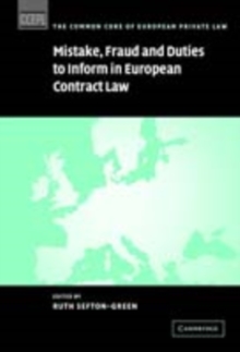 Mistake, Fraud and Duties to Inform in European Contract Law