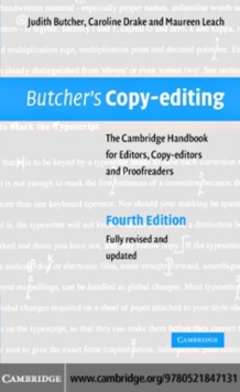 Butcher's Copy-editing : The Cambridge Handbook for Editors, Copy-editors and Proofreaders