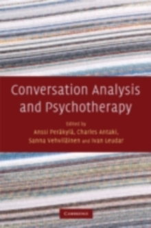 Conversation Analysis and Psychotherapy