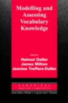 Modelling and Assessing Vocabulary Knowledge