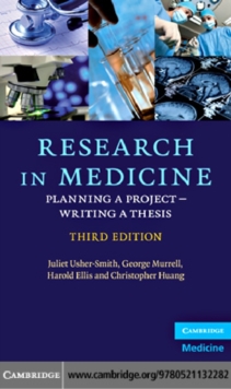 Research in Medicine : Planning a Project  Writing a Thesis