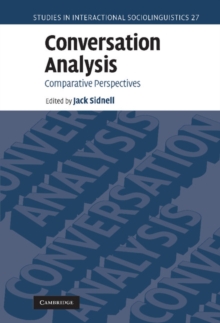 Conversation Analysis : Comparative Perspectives