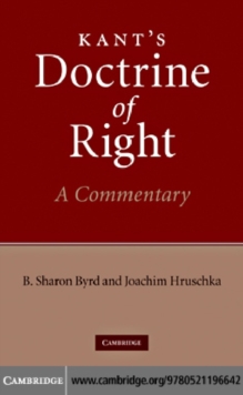 Kant's Doctrine of Right : A Commentary