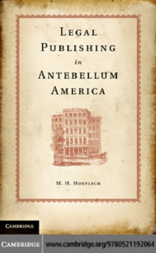 Legal Publishing in Antebellum America