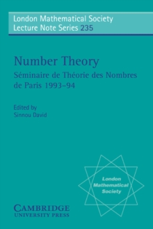 Number Theory : Seminaire de theorie des nombres de Paris 1993-94