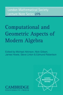 Computational and Geometric Aspects of Modern Algebra