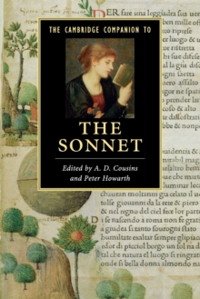 Cambridge Companions to Literature : The Cambridge Companion to the Sonnet, Paperback / softback Book Cambridge Companions to Literature : The Cambridge Companion to the Sonnet, Paperback / softback Book