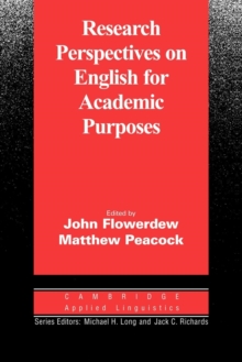 Research Perspectives on English for Academic Purposes, Paperback / softback Book Research Perspectives on English for Academic Purposes, Paperback / softback Book