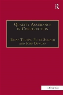 Quality Assurance in Construction, Hardback Book Quality Assurance in Construction, Hardback Book