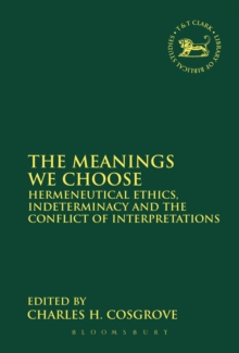 The Meanings We Choose : Hermeneutical Ethics, Indeterminacy and the Conflict of Interpretations