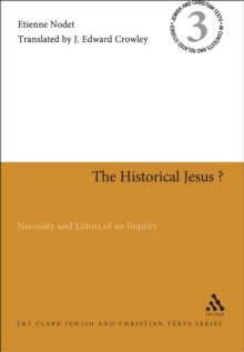 The Historical Jesus? : Necessity and Limits of an Inquiry