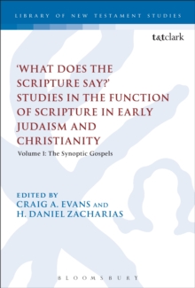 What Does the Scripture Say?' Studies in the Function of Scripture in Early Judaism and Christianity : Volume 1: the Synoptic Gospels