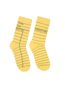 Library Card (Yellow) Socks - Large