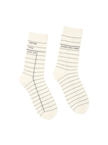 Library Card (White) Socks - Small