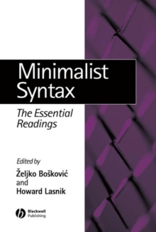 Minimalist Syntax : The Essential Readings, Hardback Book Minimalist Syntax : The Essential Readings, Hardback Book