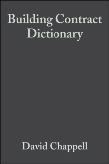Building Contract Dictionary, Hardback Book Building Contract Dictionary, Hardback Book