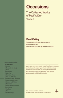 Occasions : The Collected Works of Paul Valery, Volume 11