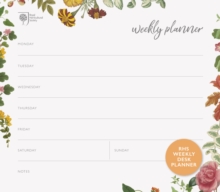 RHS Weekly Desk Planner, Hardback Book RHS Weekly Desk Planner, Hardback Book
