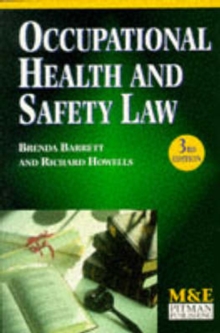 Occupational Health and Safety Law, Paperback Book Occupational Health and Safety Law, Paperback Book
