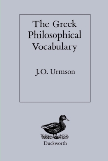 The Greek Philosophical Vocabulary