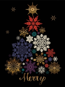 Festive Snow Tree Large Embellished Holiday Notecards, Cards Book Festive Snow Tree Large Embellished Holiday Notecards, Cards Book