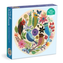 Circle Of Avian Friends 1000 Piece Round Puzzle