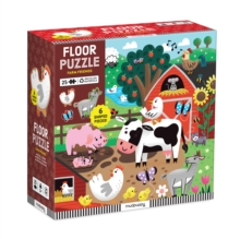 Farm Friends 25 Piece Floor Puzzle with Shaped Pieces