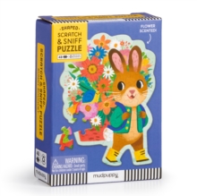Galison Bunny Bouquet 48 Piece Scratch & Sniff Shaped Mini Puzzle