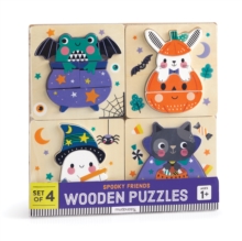 Halloween Set of 4 Wood Puzzles