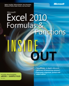 Microsoft Excel 2010 Formulas and Functions Inside Out