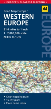 1. Western Europe : AA Road Map Europe, Sheet map, folded Book 1. Western Europe : AA Road Map Europe, Sheet map, folded Book