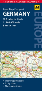 4. Germany : AA Road Map Europe, Sheet map, folded Book 4. Germany : AA Road Map Europe, Sheet map, folded Book