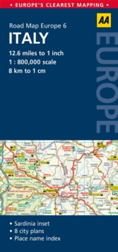 6. Italy : AA Road Map Europe, Sheet map, folded Book 6. Italy : AA Road Map Europe, Sheet map, folded Book