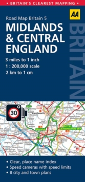 Midlands & Central England, Sheet map, folded Book Midlands & Central England, Sheet map, folded Book