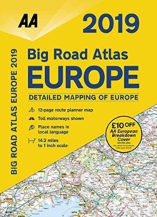 AA Big Road Atlas Europe 2019, Spiral bound Book AA Big Road Atlas Europe 2019, Spiral bound Book