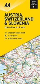 Road Map Austria, Switzerland & Slovenia, Sheet map, folded Book Road Map Austria, Switzerland & Slovenia, Sheet map, folded Book